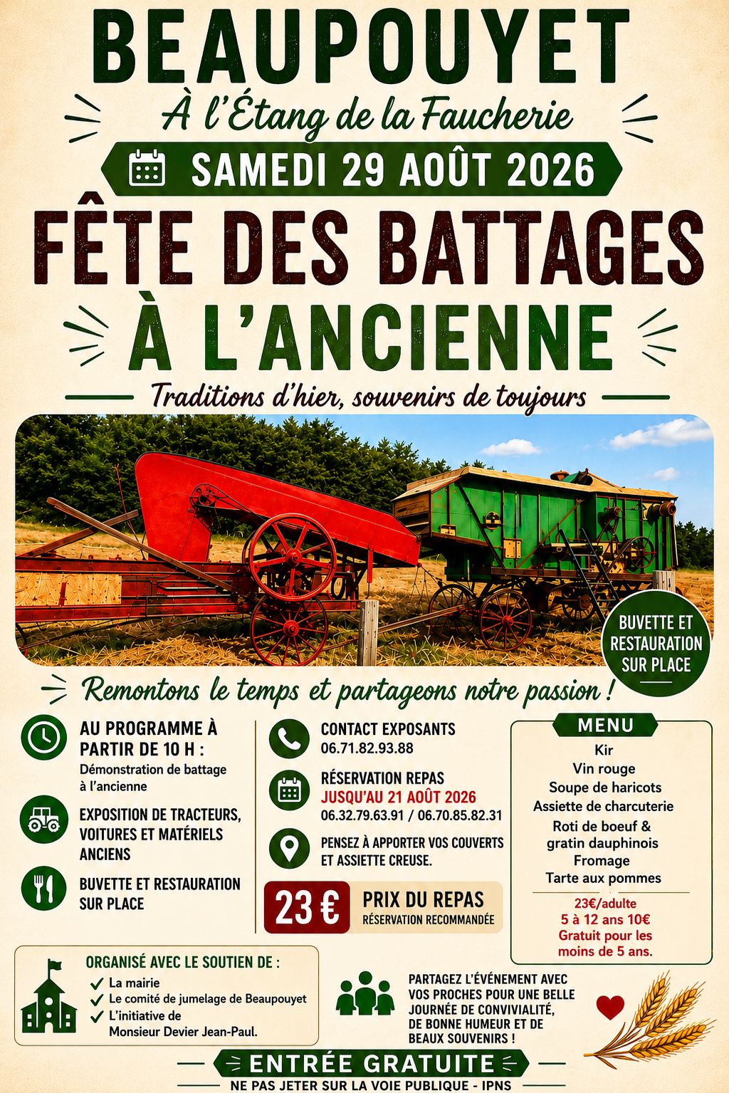 Fête des battages à l’ancienne
