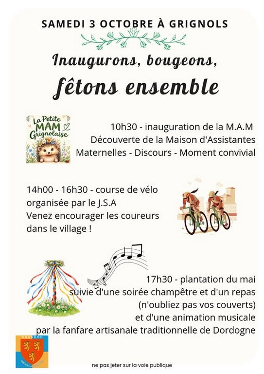 Inaugurons, bougeons, fêtons ensemble