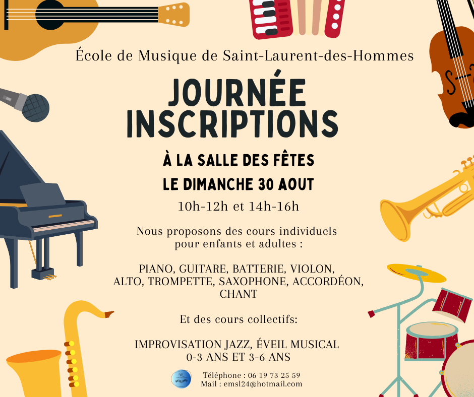 Inscription école de musique