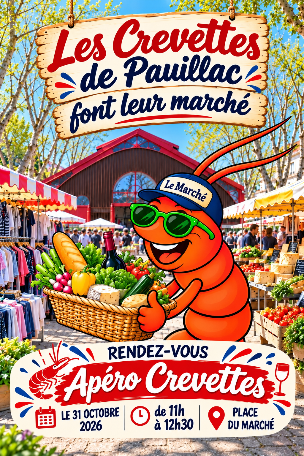 Les Crevettes de Pauillac font leur marché