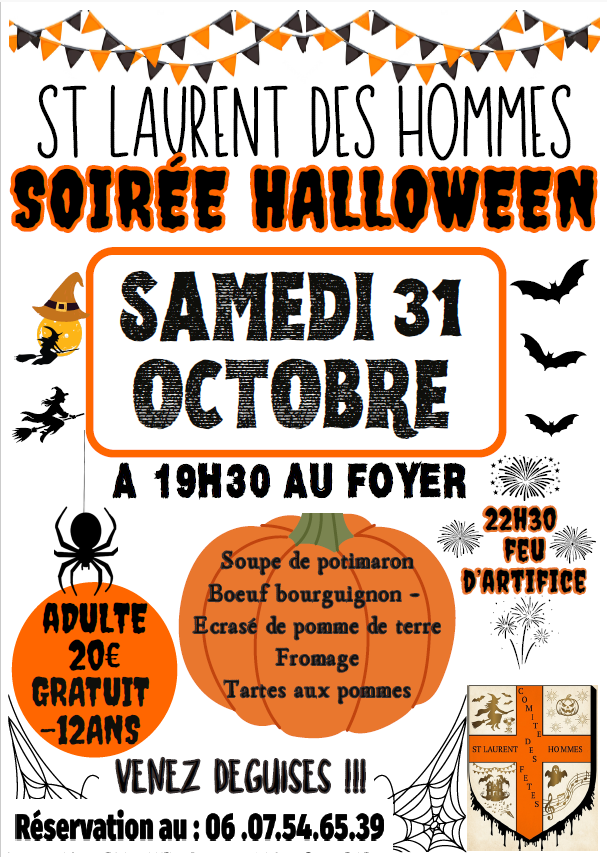 Soirée Halloween avec feux d'artifices