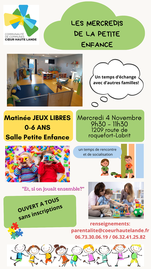MERCREDI DE LA PETITE ENFANCE - Lieu d'Accueil Enfants Parents