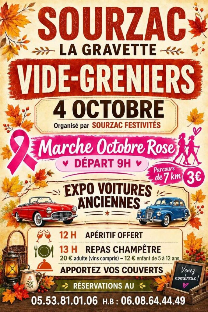 Vide-greniers et Octobre Rose