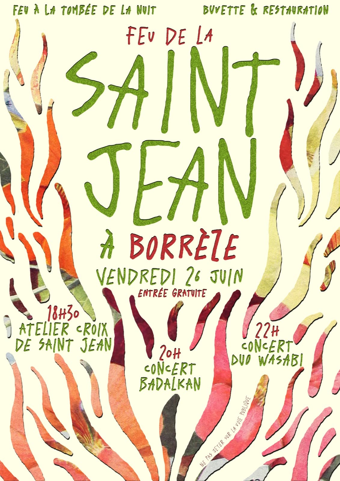 Feu de la Saint-Jean à Borrèze