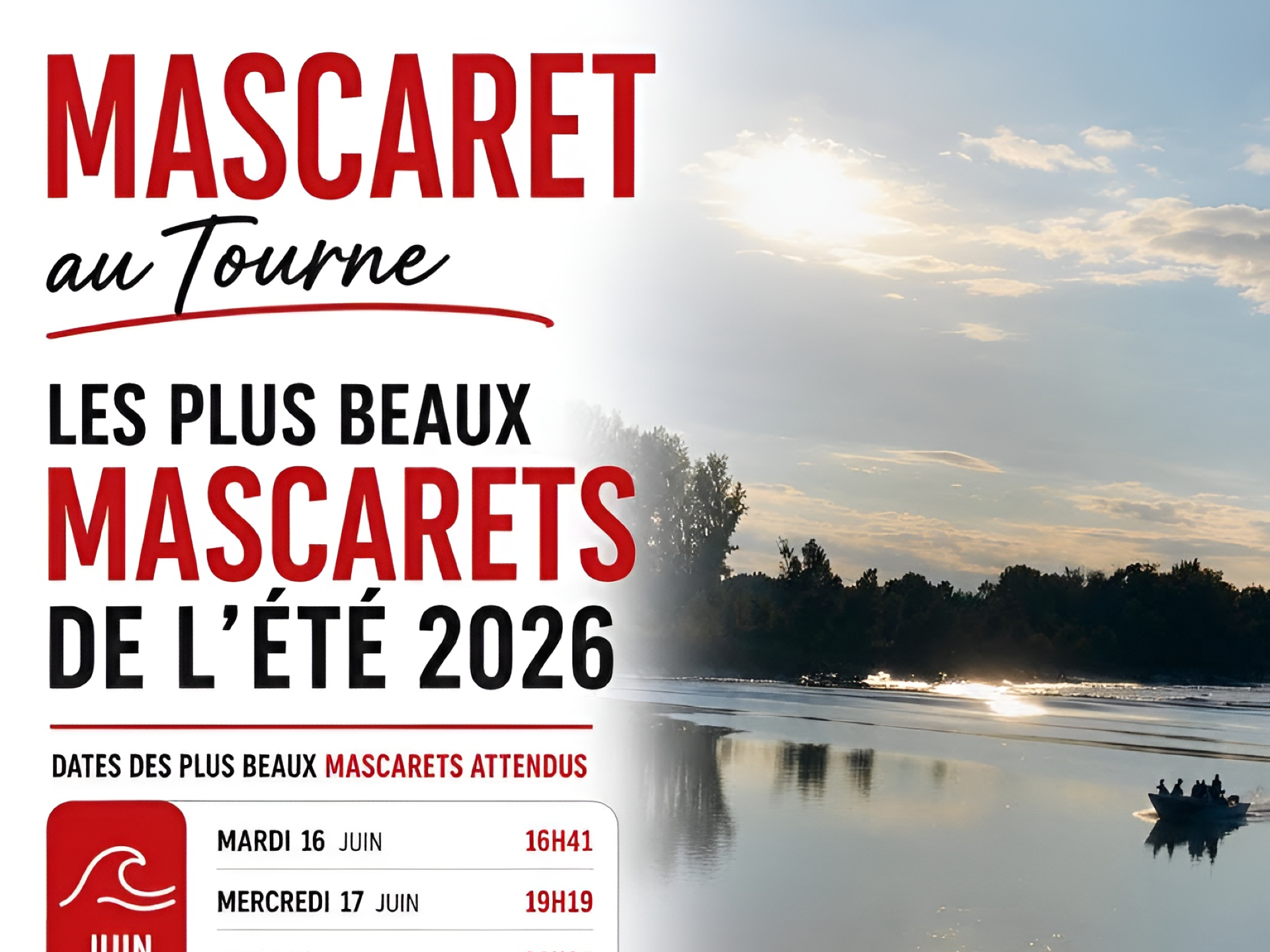 Mascaret au Tourne