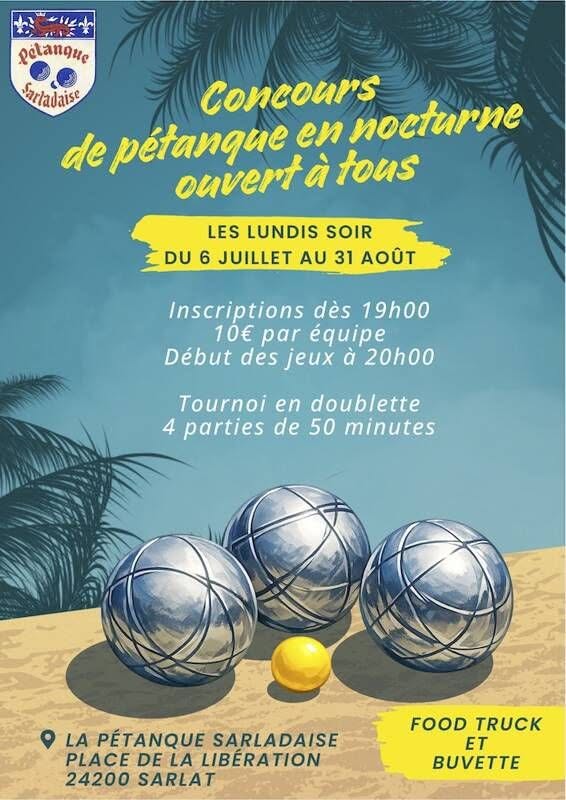 Concours de pétanque nocturne