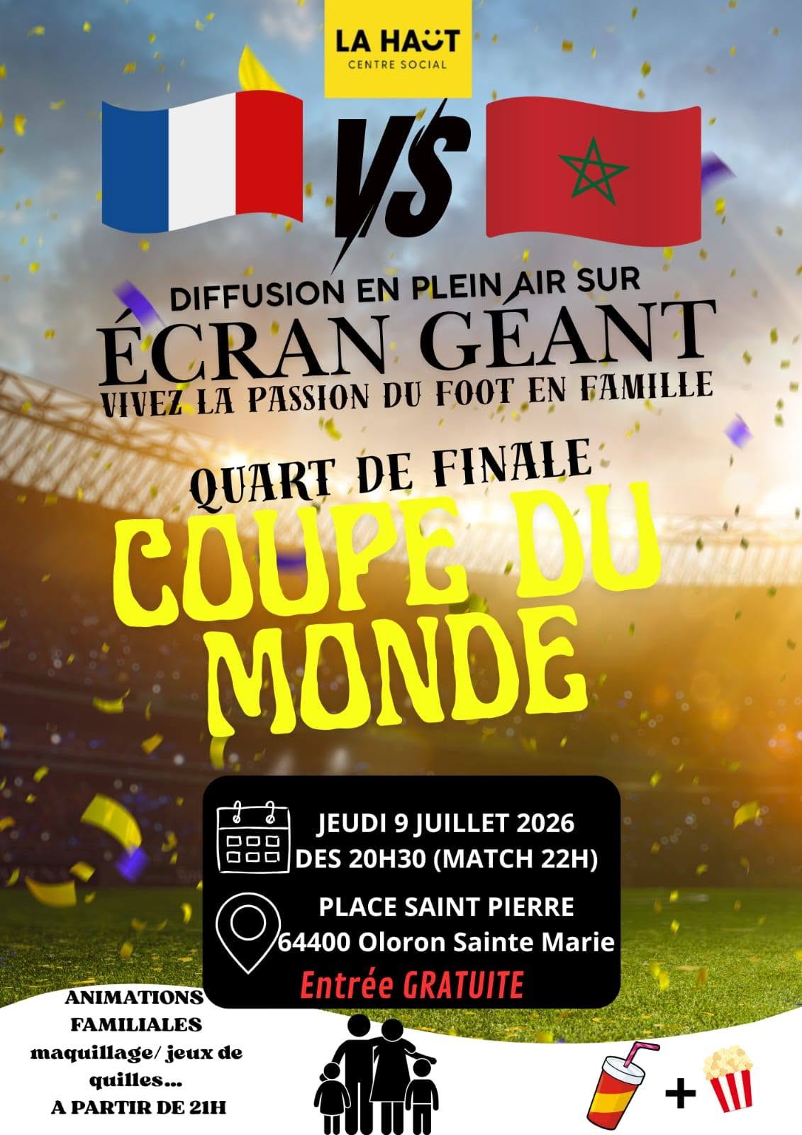 Diffusion du quart de finale de la Coupe du Monde