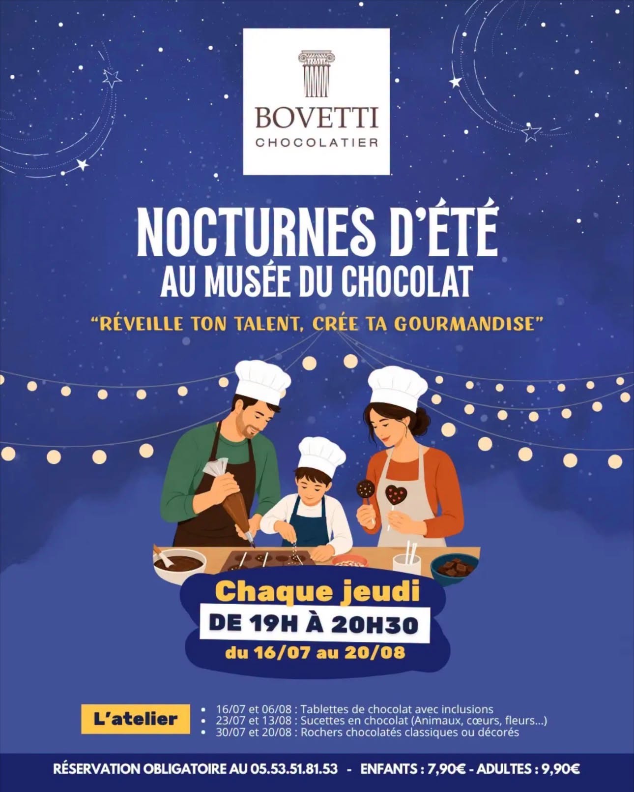 Nocturnes d'été au Musée du Chocolat Bovetti