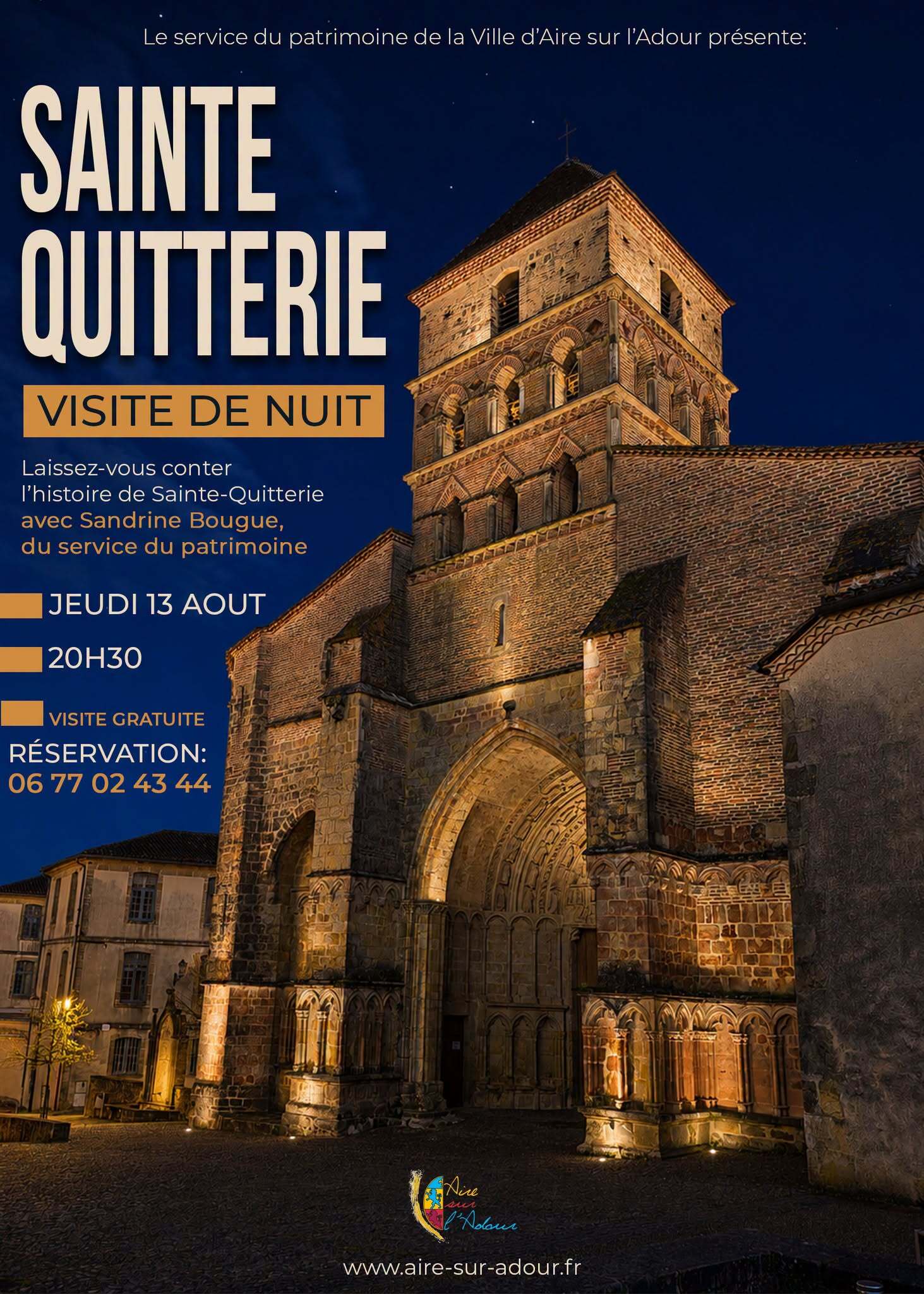Visite nocturne de l'église Sainte-Quitterie