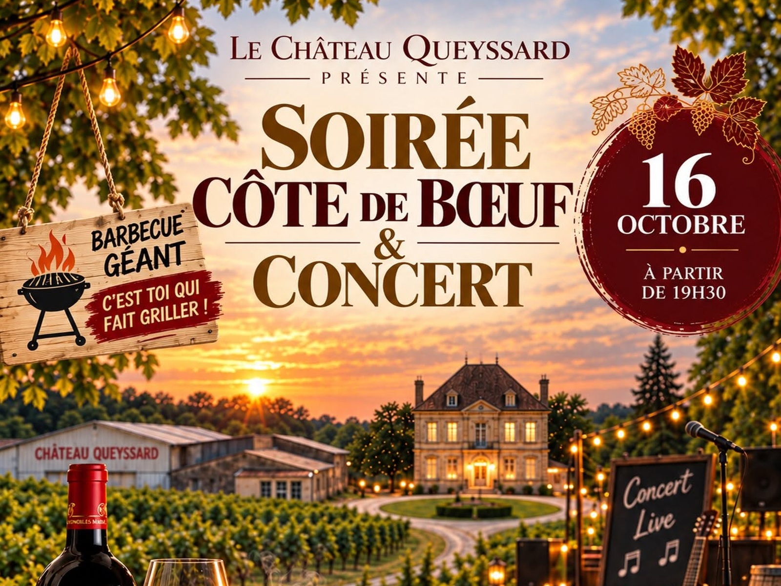 [COMPLET] Soirée côte de boeuf et concert