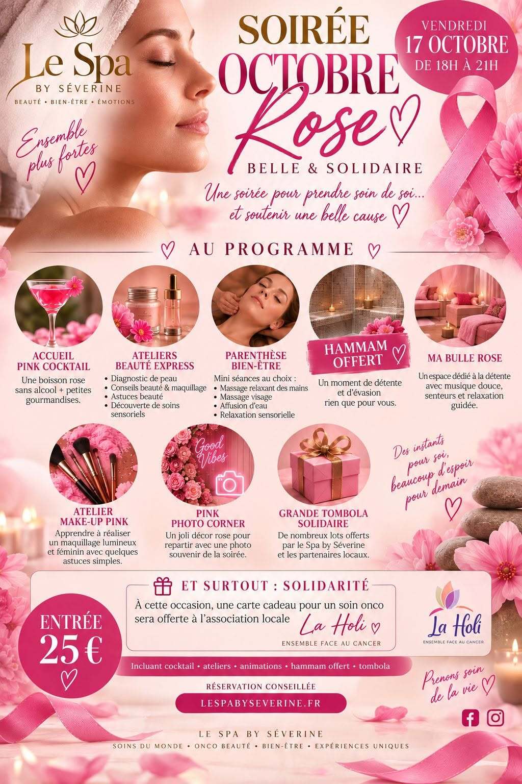 Soirée octobre rose au Spa by Séverine