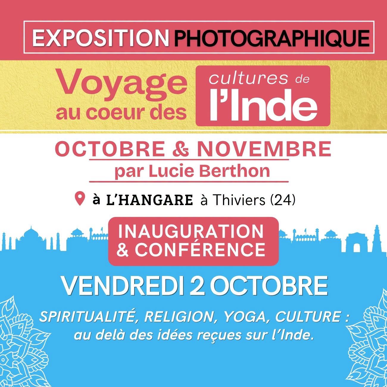Conférence et inauguration d'une expo photo sur l'Inde
