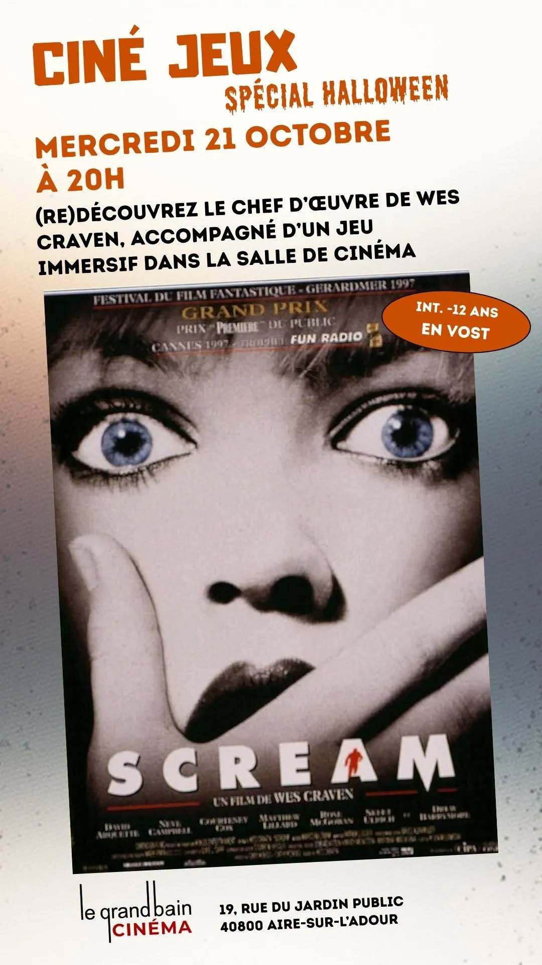 Ciné jeux spécial Halloween au Grand Bain