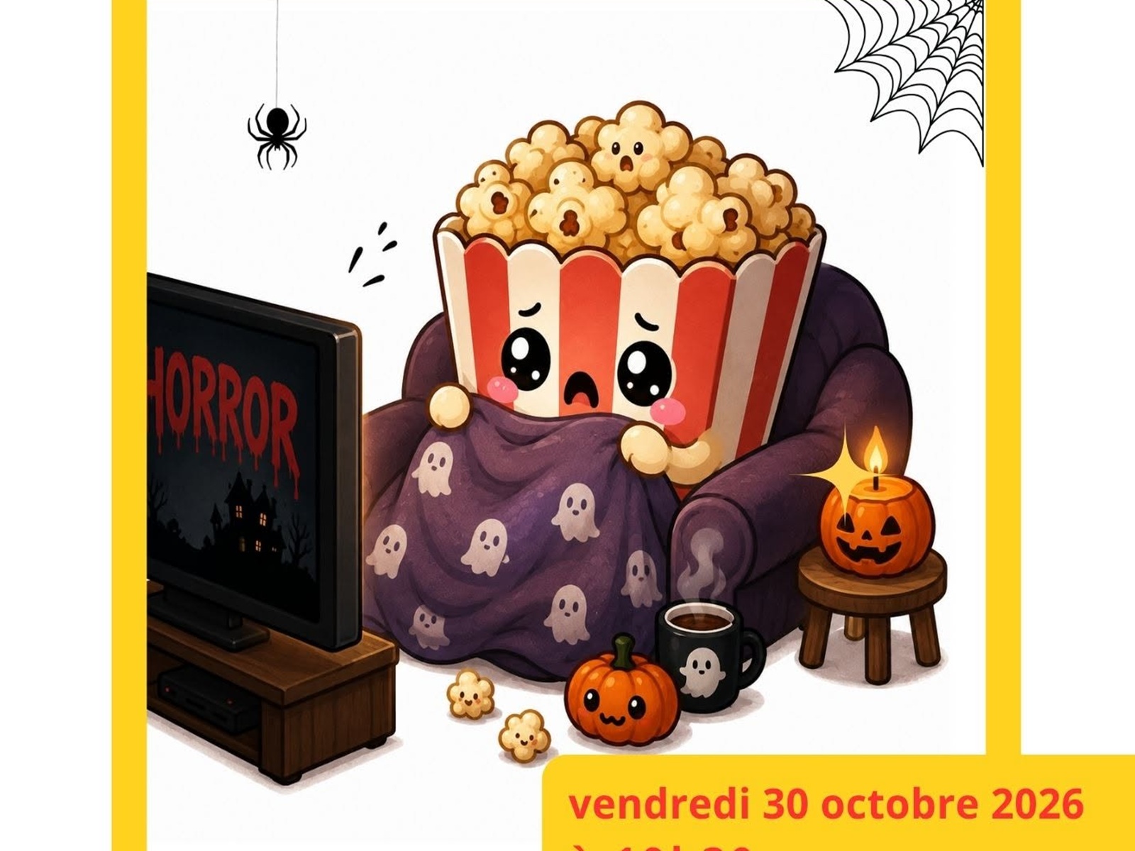 Soirée film d'horreur et pop-corn