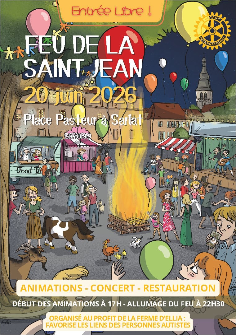 Feu de la Saint Jean à Sarlat