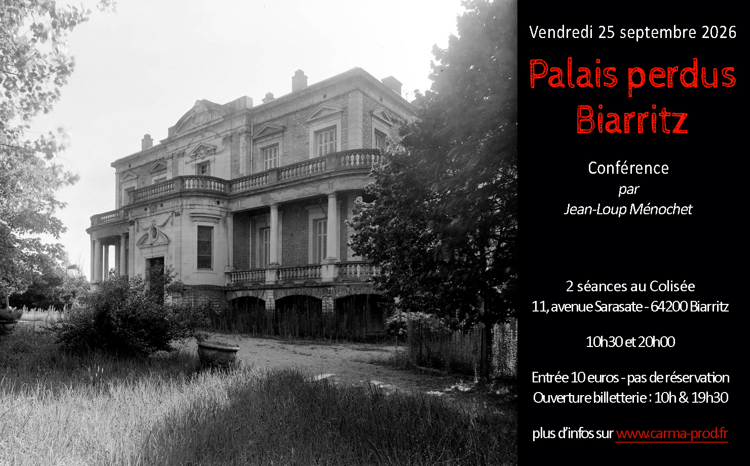 Palais perdus - Biarritz, conférence par Jean- ...