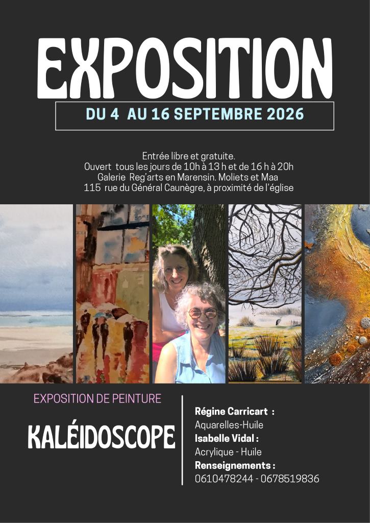 Exposition Kaléidoscope Isabelle Vidal et Régine Carricart 