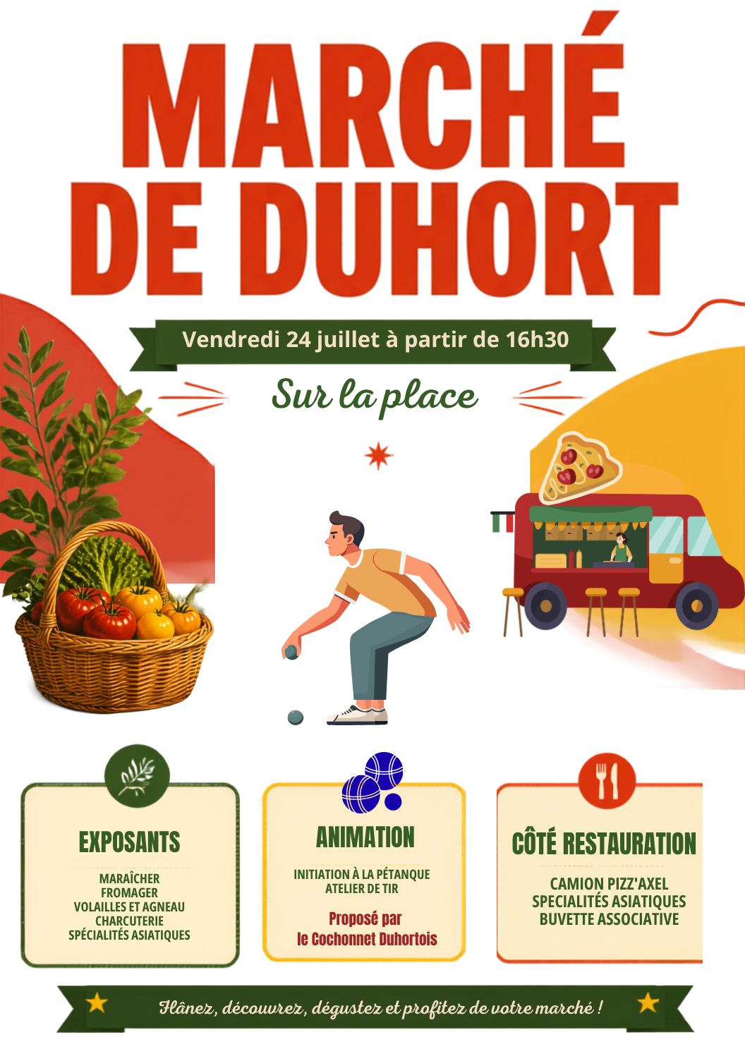 Marché rural à Duhort-Bachen