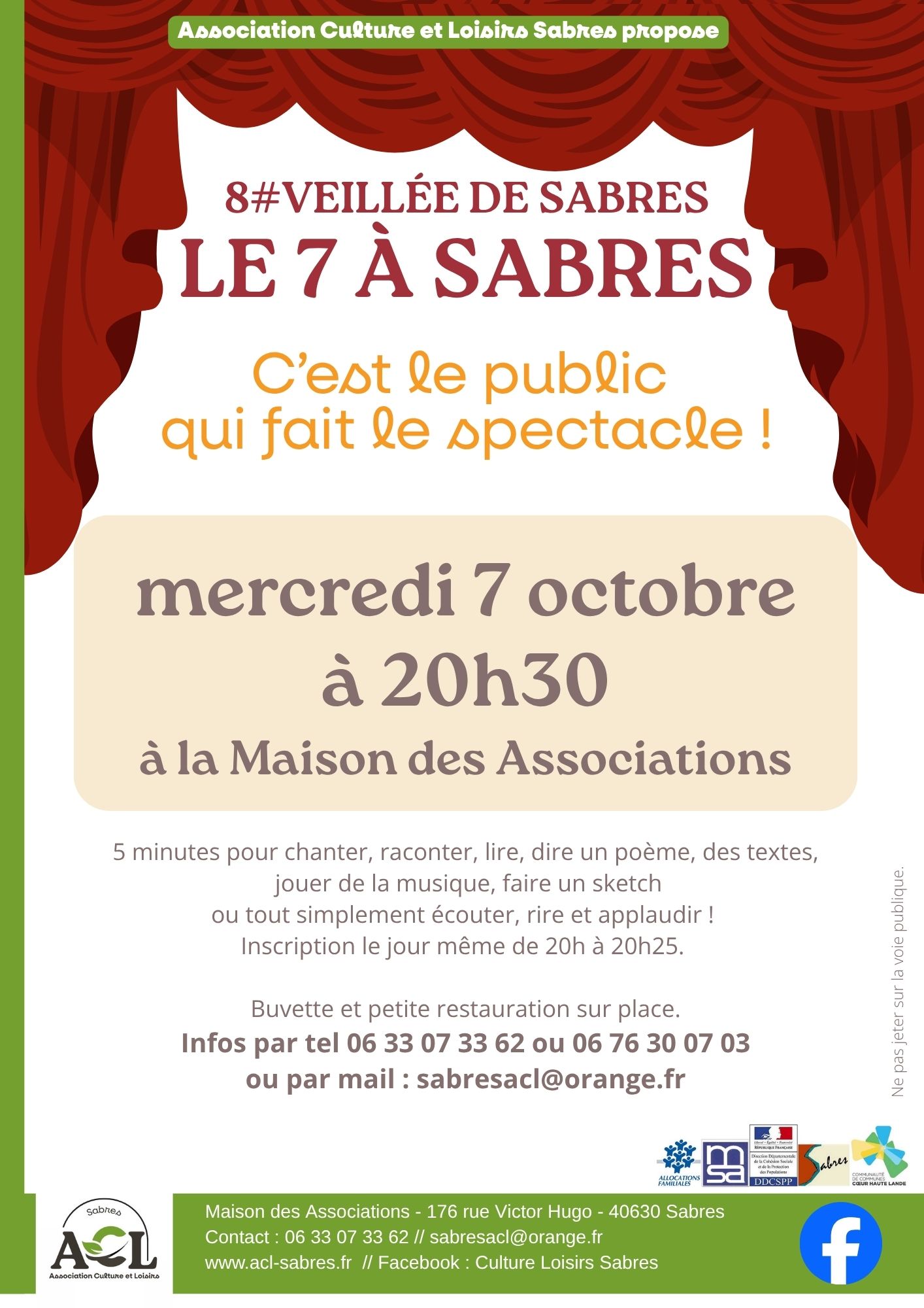 Veillée Le 7 à Sabres