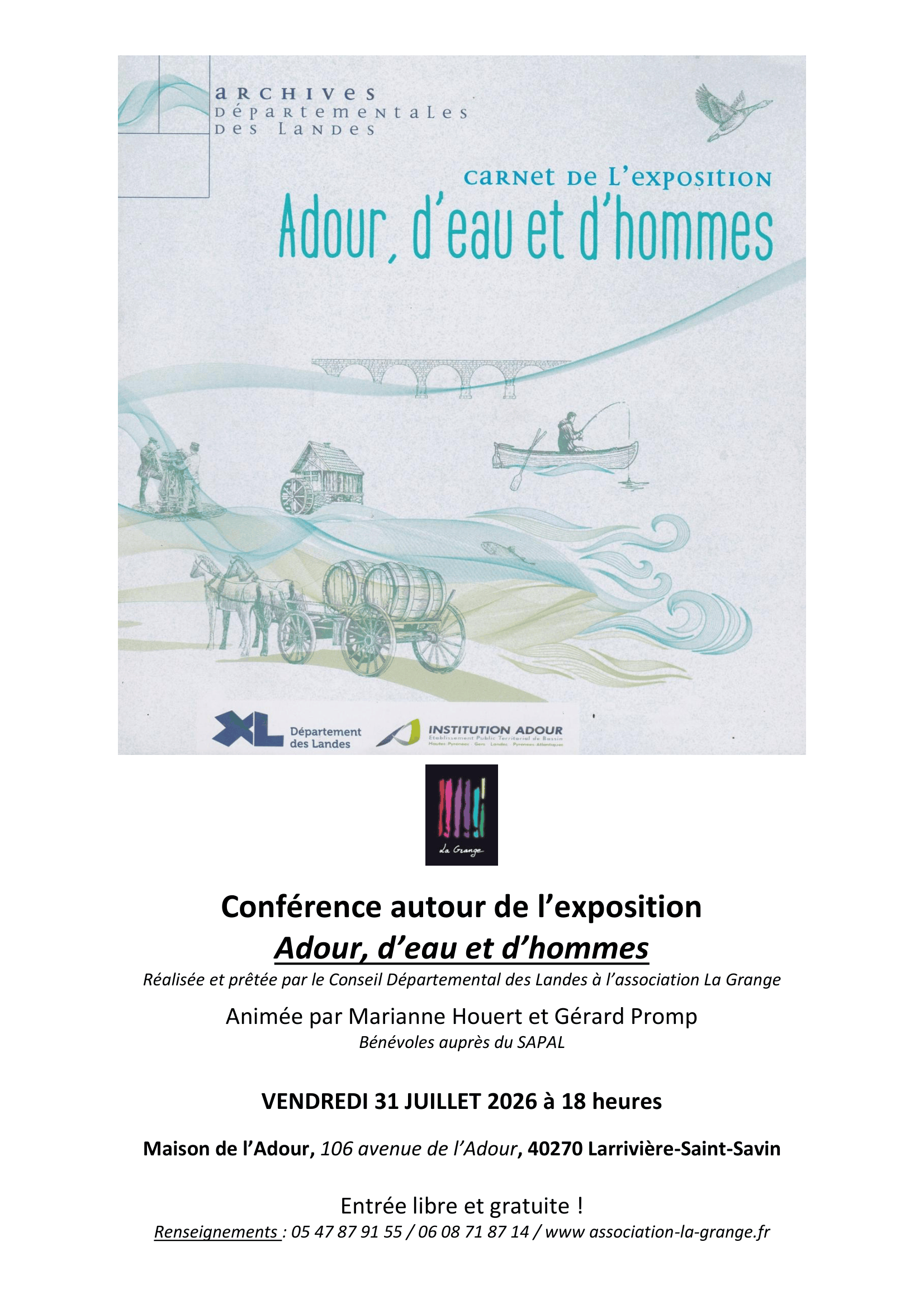 Conférence autour de l'exposition "Adour, d'ea ...