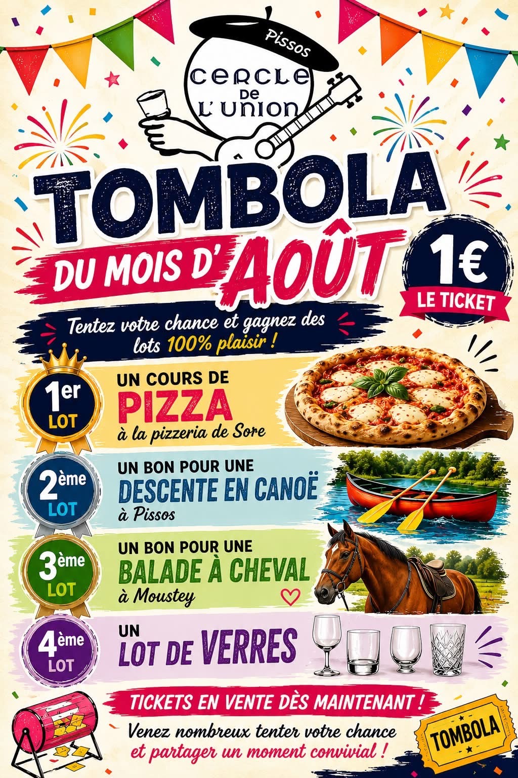 Tombola du mois d'août