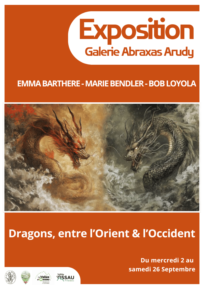 Exposition : Dragons, entre l'Orient & l'Occident - Emma Barthère, Marie Bendler et Bob Loyola