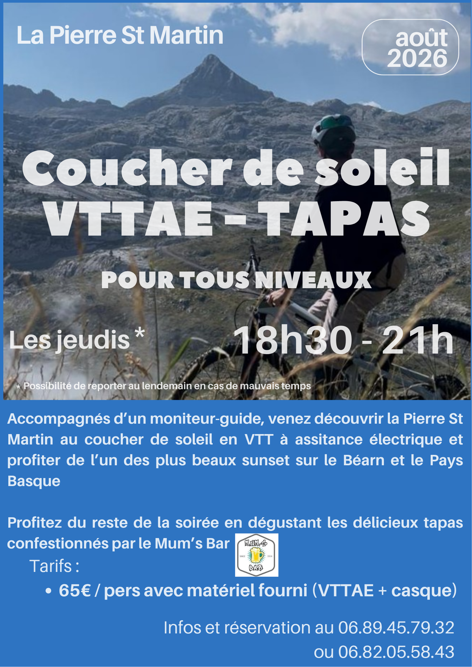 Coucher de soleil VTTAE - tapas