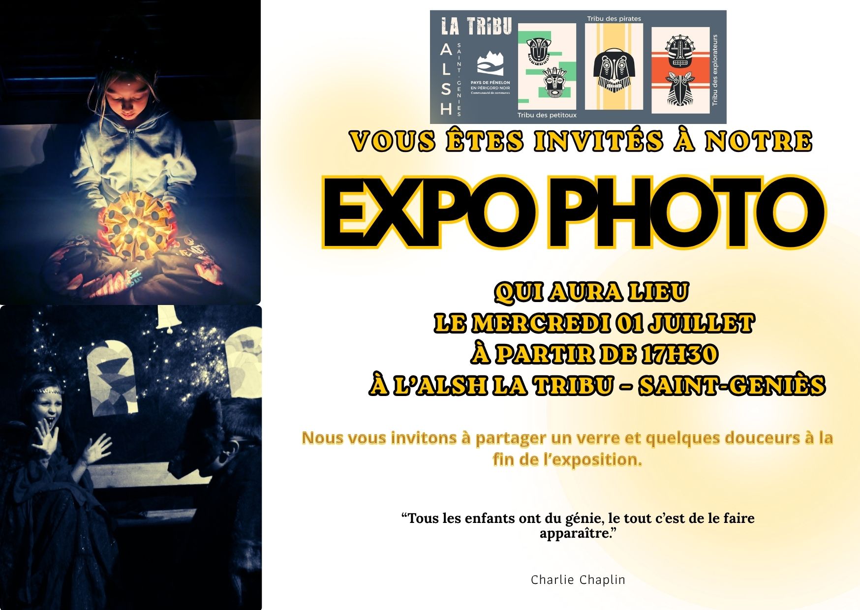 Exposition photo à l'ALSH LA TRIBU - Saint-Geniès