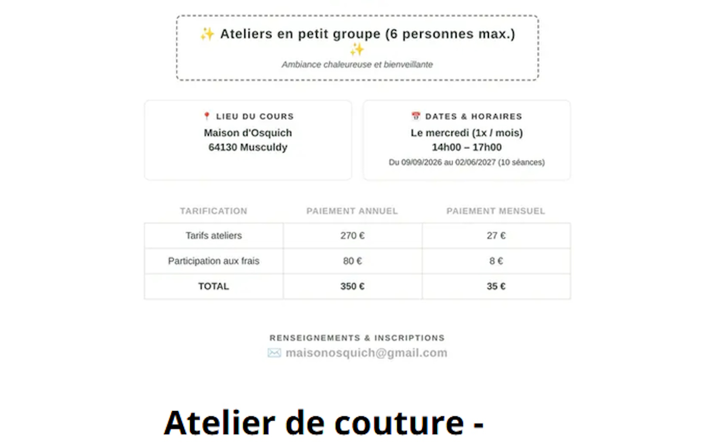 Atelier couture