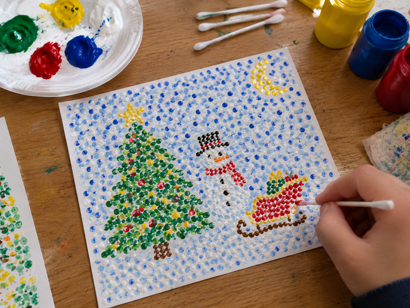 Atelier Créatif > Le Pointillisme de Noël !