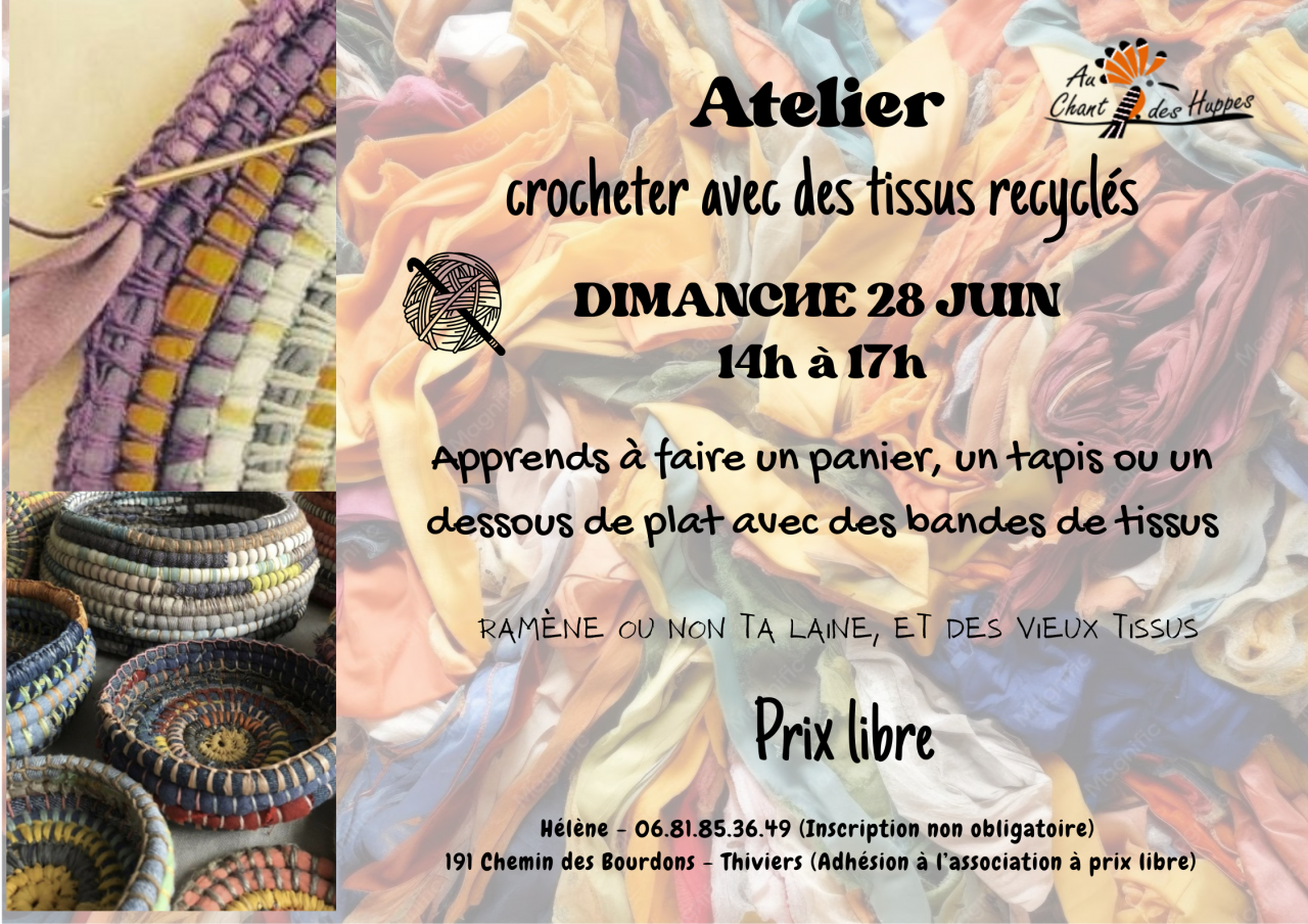 Atelier de crochet avec des tissus recyclés av ...