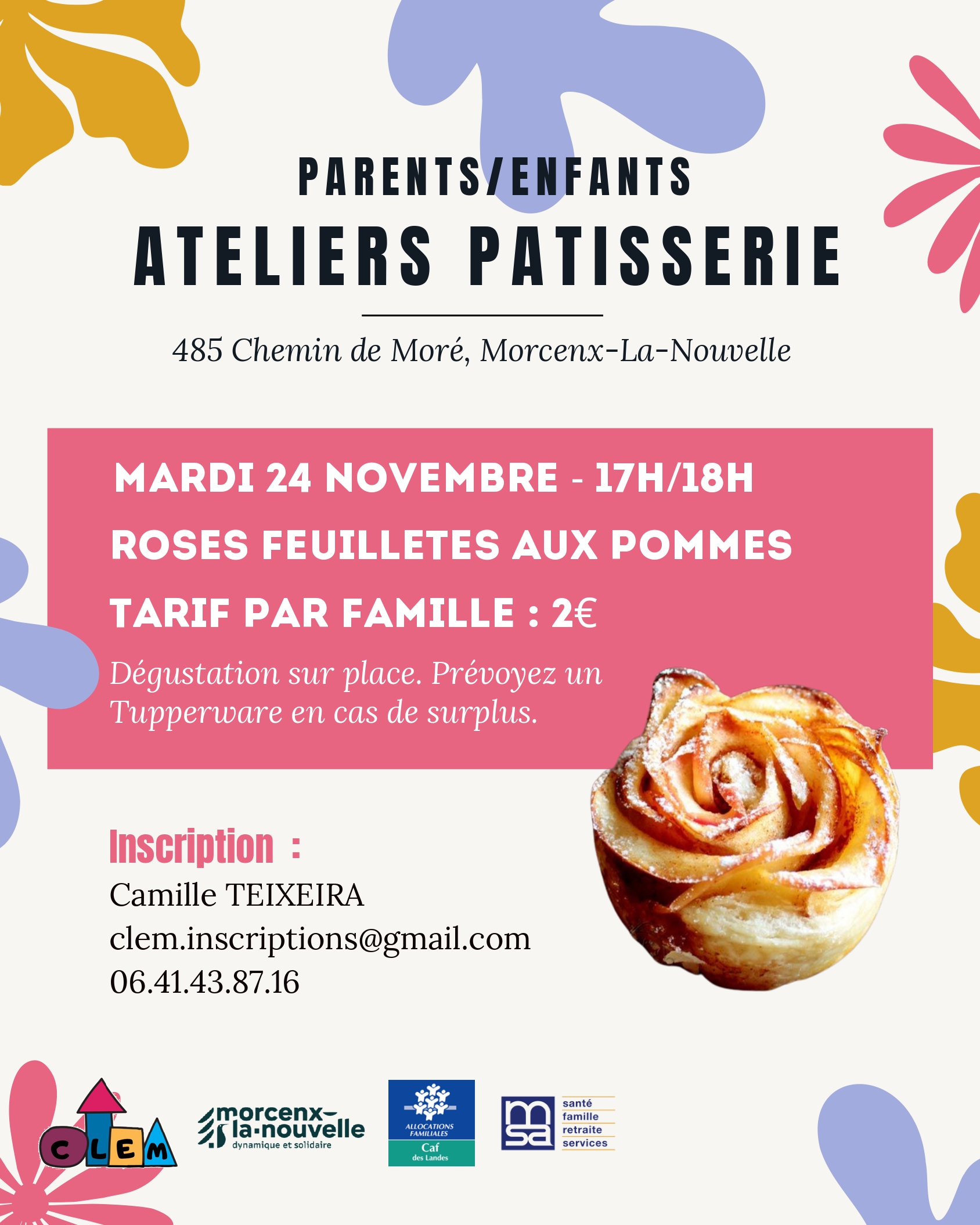 Ateliers patisserie Parents/Enfants - Clem