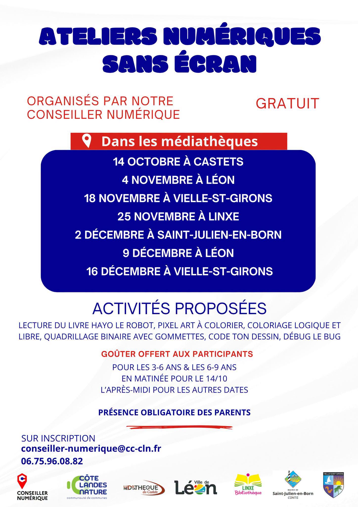 Atelier numérique sans écran