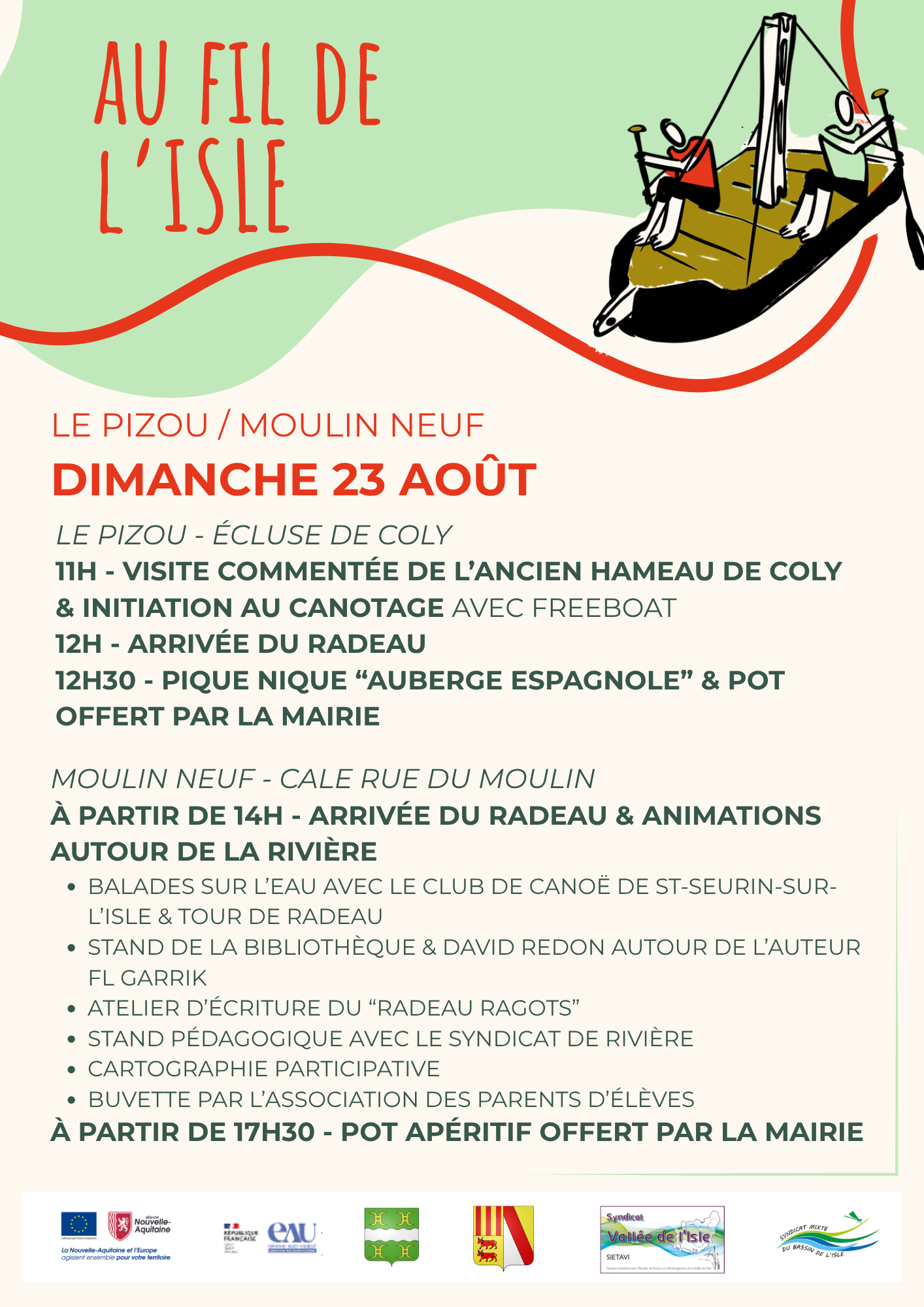 Une semaine au fil de l'Isle - Le Pizou - Moul ...