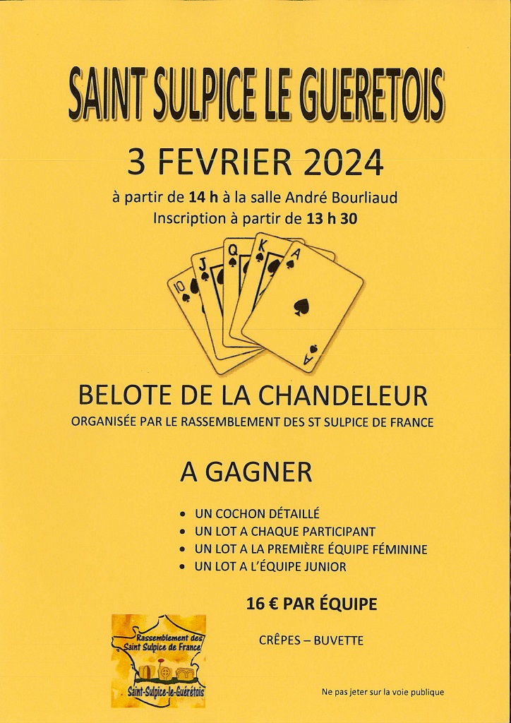 Belote de la Chandeleur (Saint-sulpice-le-gueretois,  Saint-Sulpice-le-Guérétois)