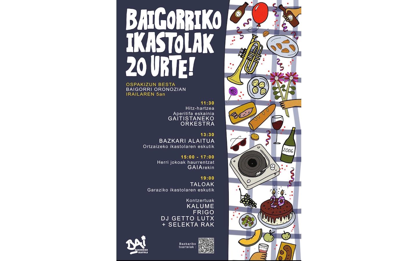 Fête des 20 ans de l'ikastola (école immersive ...
