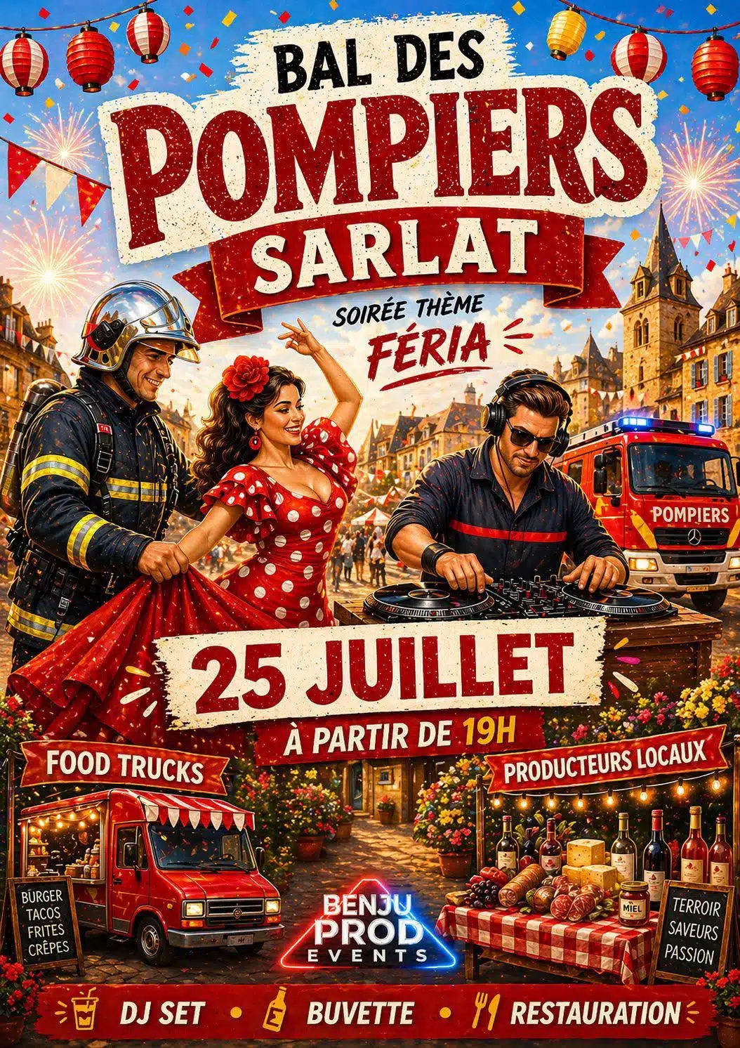 Bal des Pompiers à Sarlat