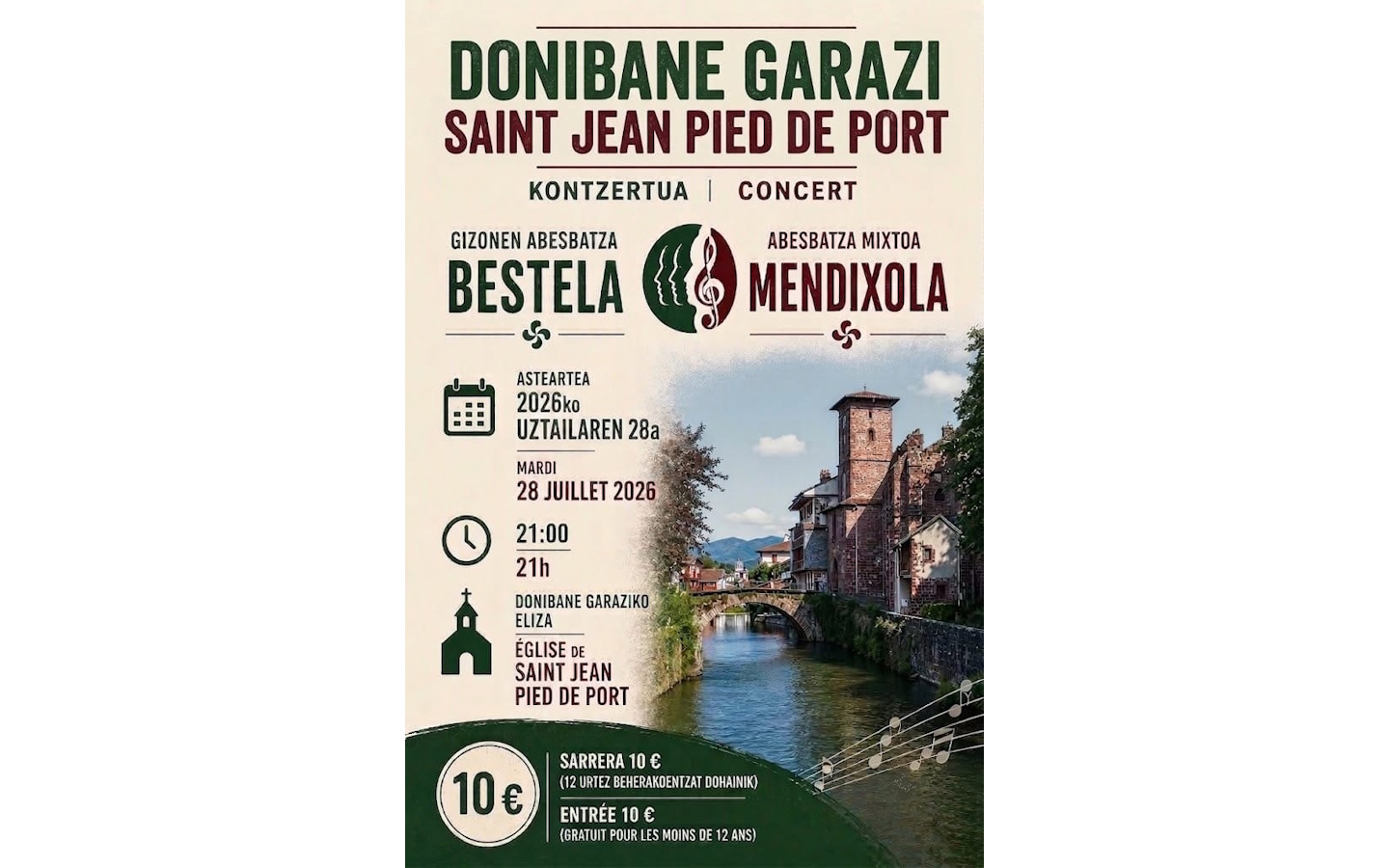 Concert : choeurs basques d'hommes Bestela et  ...