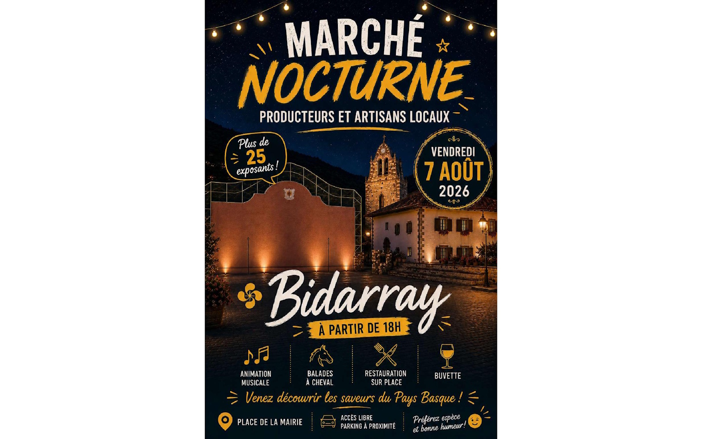 Marché nocturne-Gaueko merkatua