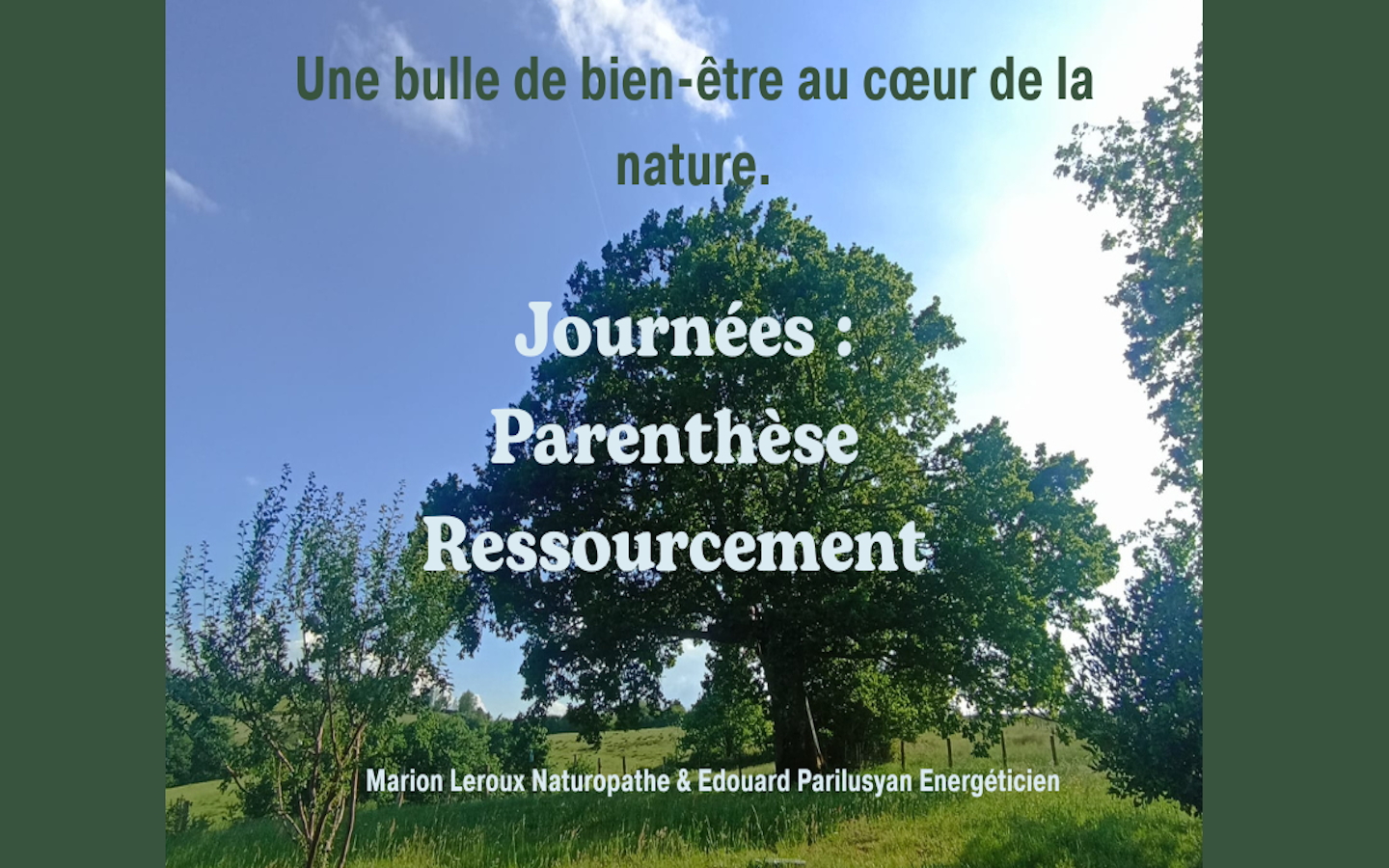 Journée Parenthèse Ressourcement