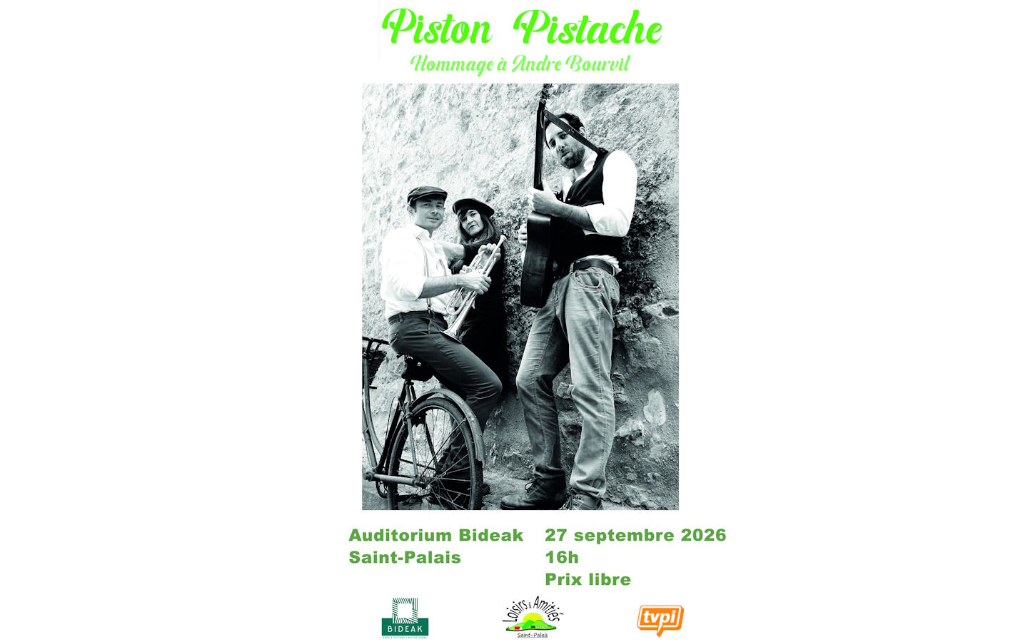 Concert du Trio "Piston Pistache" hommage à Bo ...