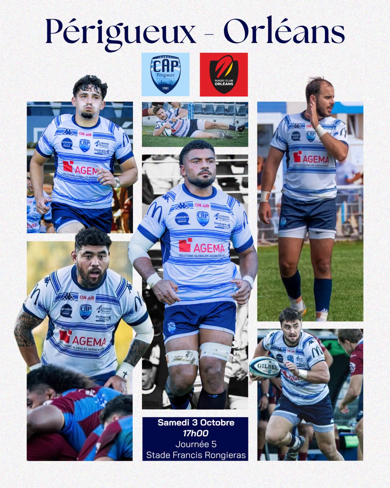 Match Rugby : CAP Périgueux - Rubgy club Orléans