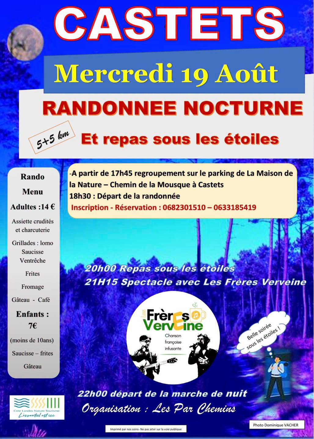 Randonnée nocturne et repas sous les étoiles