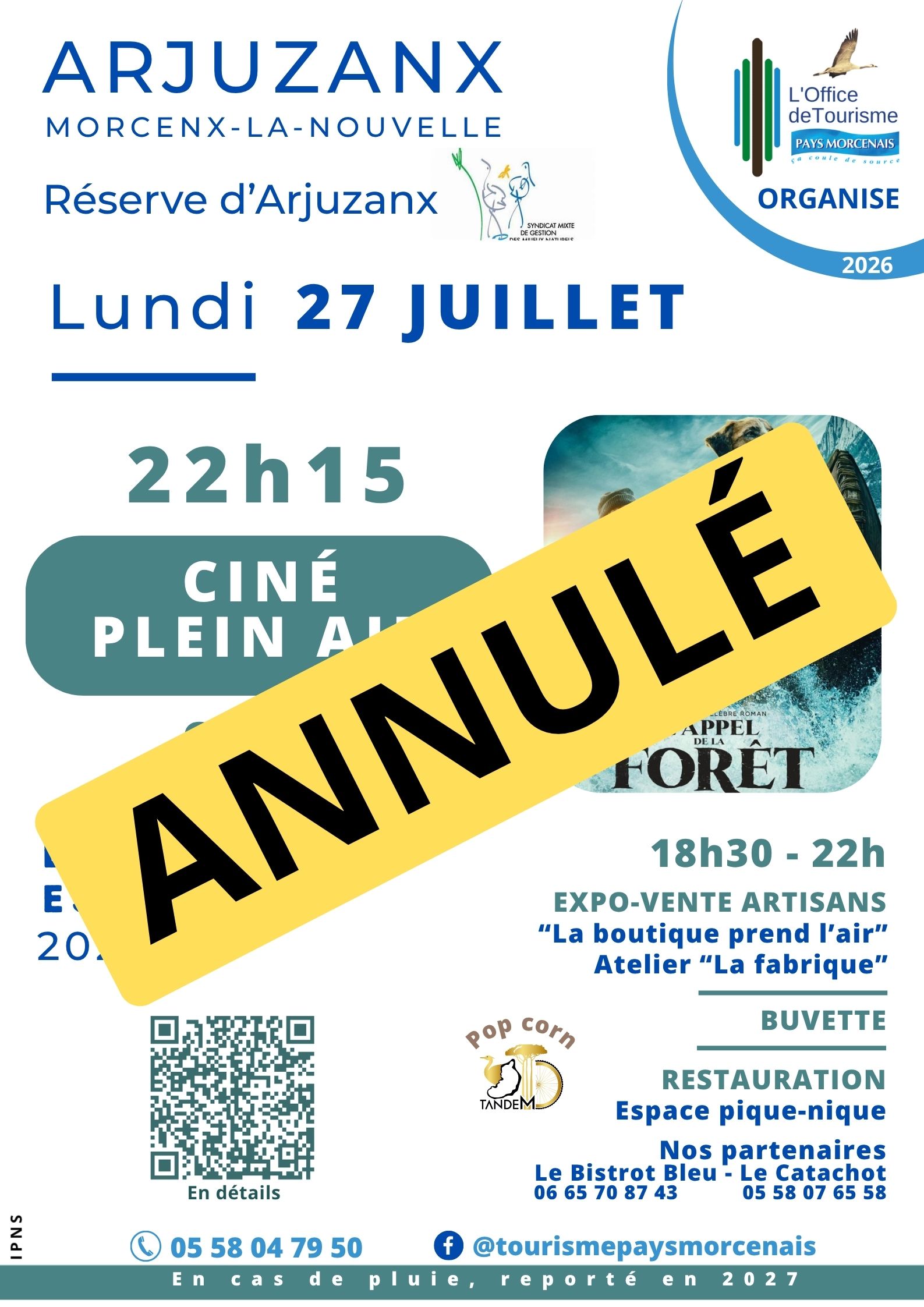 Estivale en Pays Morcenais, Cinéma plein air " ...