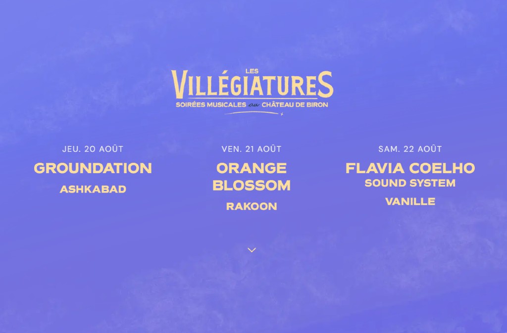 Les Villégiatures au Château de Biron | Complet