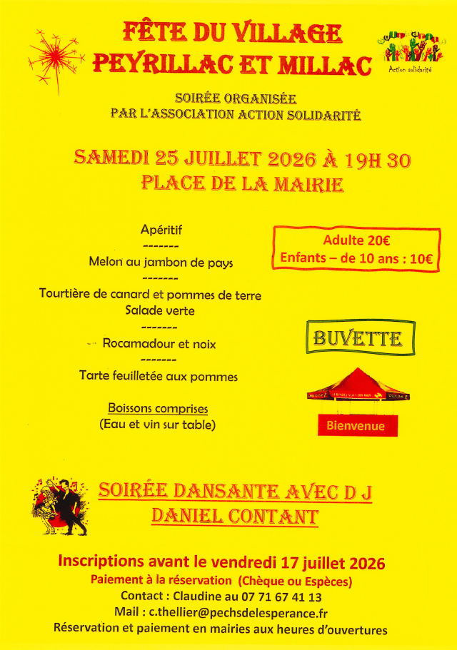 Fête du village à Peyrillac et Millac