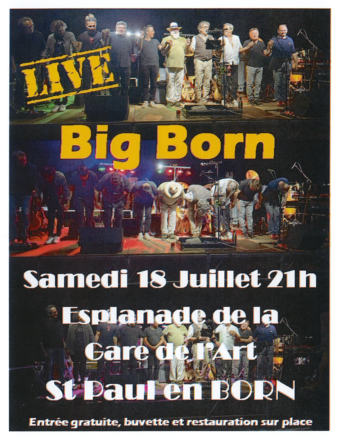 concert en plein air avec le groupe Big Born