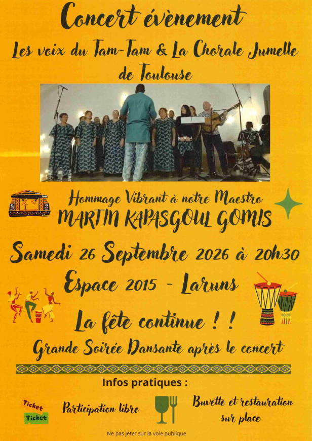 Concert - Les voix du Tam Tam et la Chorale Jumelle de Toulouse