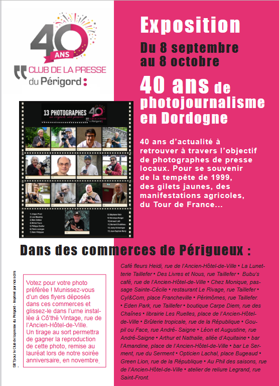 Exposition : 40 ans de photojournalisme en Dordogne