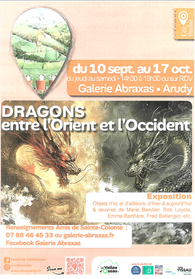 Exposition : Dragons, entre l'Orient & l'Occident - Emma Barthère, Marie Bendler et Bob Loyola